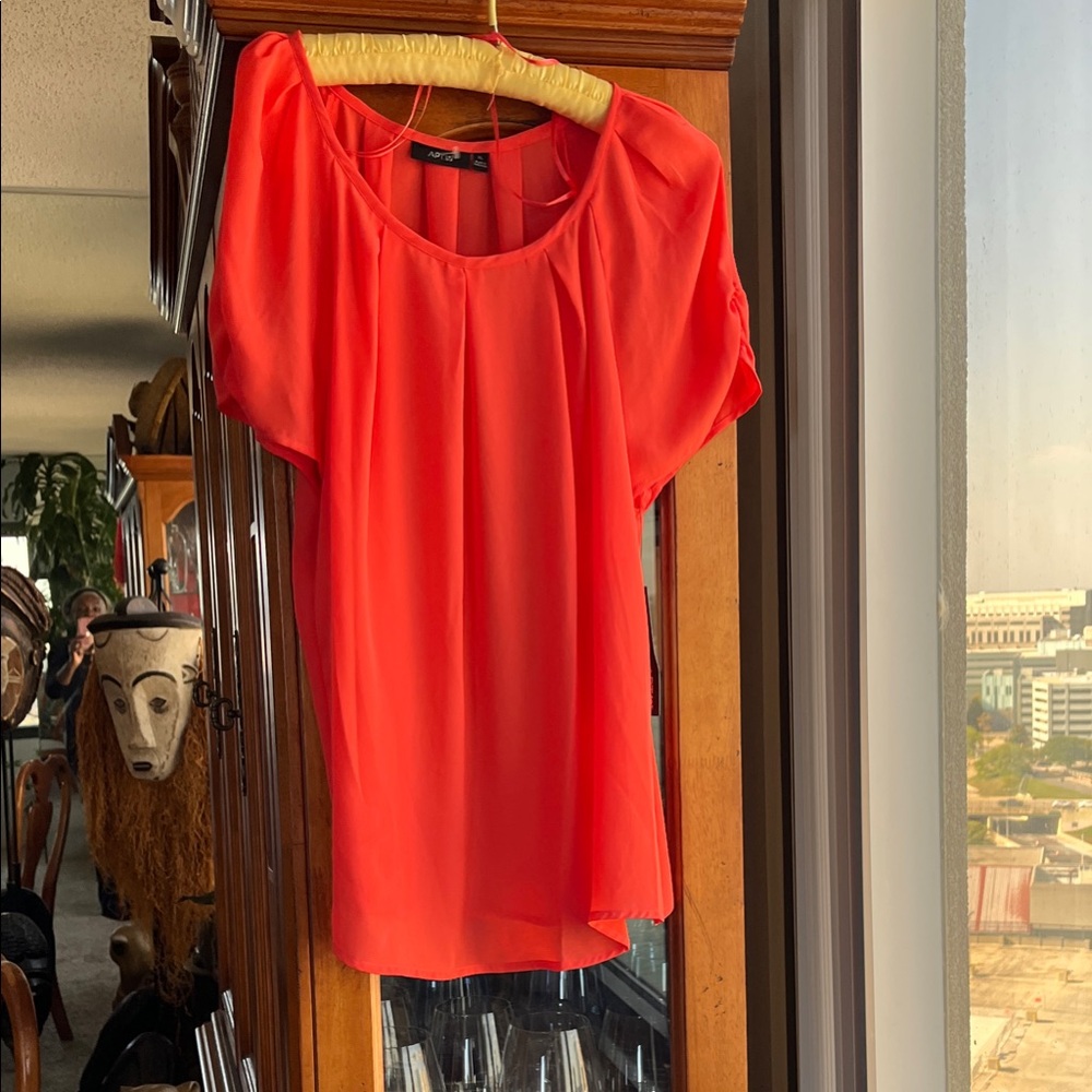 Apt. 9 Vibrant Wild Coral Blouse